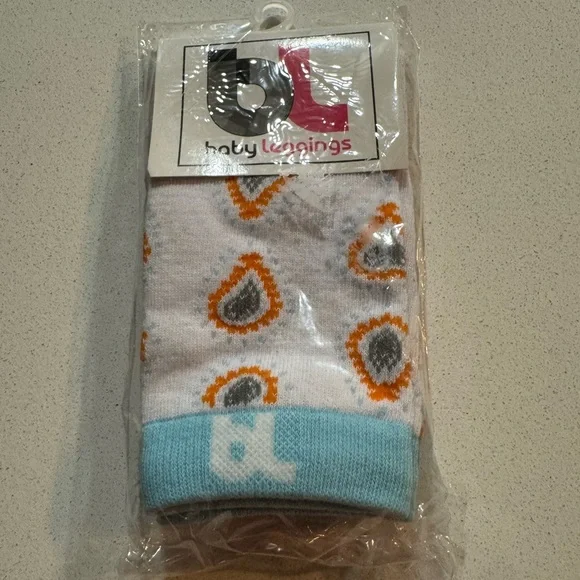 Baby Leggings Unopened White and Orange - Picture 2 of 4